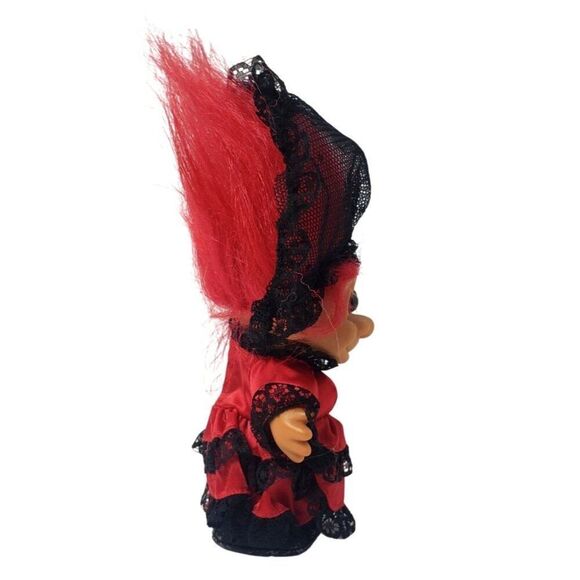 Vintage Russ Troll Doll Spanish Flamenco Around the World Spain Red Hair Dancer - Picture 3 of 5